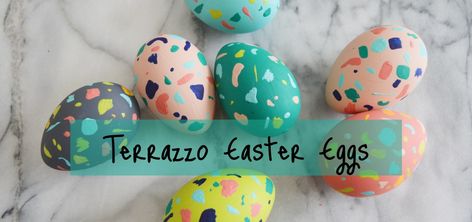 Terrazzo Easter Eggs – VintageMeetsGlam Easter Crafts Kids, Simple Easter Baskets, Diy Easter Crafts, Painted Easter Eggs, Learn Interior Design, Easter Eggs Kids, Interior Design Decor, Easter Egg Crafts, Easter Egg Painting