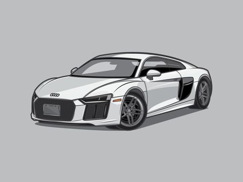 Audi R8 by Jack Royle Easy Car Drawings For Beginners, Audi R8 Drawing, Audi Art, R8 Car, Easy Drawing Ideas For Beginners, Audi R8 Gt, R8 Gt, Beginners Drawing, Drawing Ideas For Beginners