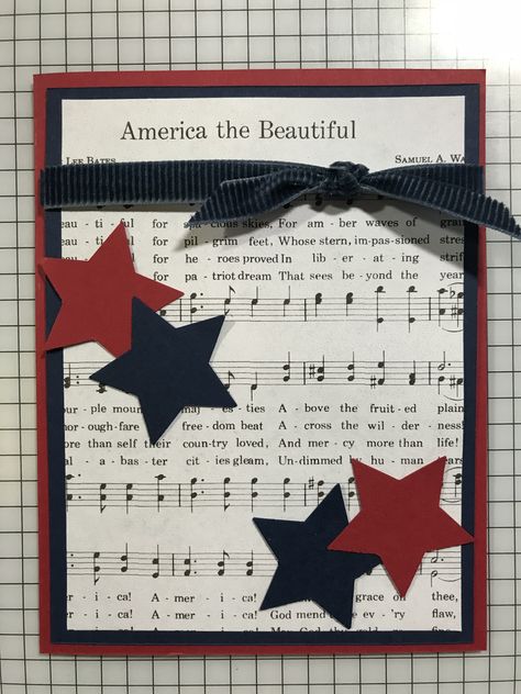 Patriotic Cards To Make, Memorial Day Cards Handmade, Honor Flight Cards, Veterans Cards Ideas, Cards For Veterans Ideas, Patriotic Handmade Cards, 4th Of July Handmade Cards, Fourth Of July Cards Handmade, July 4th Cards Handmade