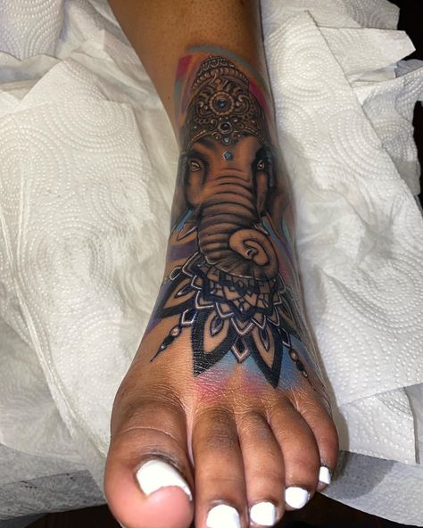 Elephant Foot Tattoo, Toe Tattoos, Girl Thigh Tattoos, Girl Neck Tattoos, Ankle Tattoos For Women, Hand Tattoos For Girls, Mommy Tattoos, Anklet Tattoos, Foot Tattoos For Women