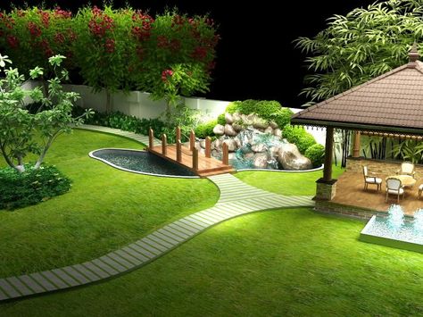 Garden Edging Ideas Cheap, Fall Landscaping, Moderne Have, Front Lawn Landscaping, Terrace Garden Design, Garden Design Plans, Home Garden Design, Front House Landscaping, Backyard Garden Design