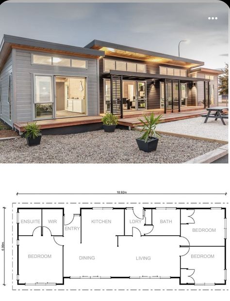 Guest House Plans, Exterior Drawing, Small Cottage Homes, Paint Modern, Clerestory Windows, House Construction Plan, Container House Plans, Cottage Plan, Small Cottage