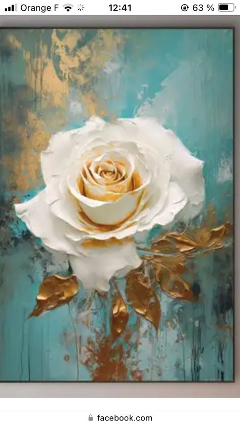 Rose Flower Pictures, Diy Abstract Canvas Art, Flower Painting Canvas, Gold Leaf Painting, Amazing Art Painting, Dreamy Art, Pastel Art, Abstract Canvas Art, Canvas Art Painting