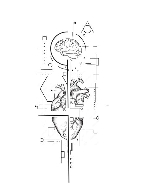 In The End We All Become Stories Tattoo, Virgin Tattoo Horoscope, Geometric Anatomy Tattoo, Anatomical Heart Tattoo Geometric, Geometric Science Tattoo, Geometric Astronomy Tattoo, Geometric Universe Tattoo, Balance Tattoo, Astronomy Tattoo