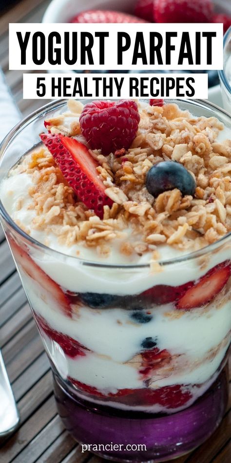 Yogurt Parfait Yogurt For Breakfast Healthy, Greek Yogurt With Fruit And Granola, Low Cal Yogurt Parfait, Yogurt And Granola Parfait, Fruit Bowl Breakfast Healthy Recipes, Yougart Parfait Cups Healthy, Healthy Yogurt Parfait Clean Eating, Fruit And Yogurt Granola Cups, Yogurt And Berry Parfait