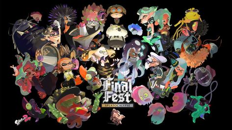 Order vs. Chaos - Splatoon 2 Final Splatfest - PC Wallpaper Splatoon Pc, Nintendo Switch Splatoon, Pearl And Marina, Splatoon Games, World Of Chaos, Nintendo Splatoon, Salmon Run, Line Sticker, Nintendo 3ds