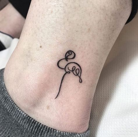 Tiny Flamingo Tattoo, Flamingo Tattoos For Women, Sketches Tattoo Design, Man Tattoo Ideas, Flamingo Tattoos, Tattoo Ideas For Woman, Tattoo Line Art, Sketches Tattoo, Line Art Minimal