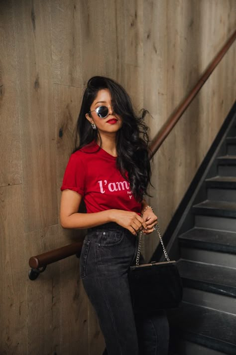 THE JAMES NYC – NOMAD Walk In Wonderland, Red Letters, Sassy Outfit, Delicious Lunch, Outfit Primavera, The James, Easy Trendy Outfits, Red Outfit, Professional Outfits