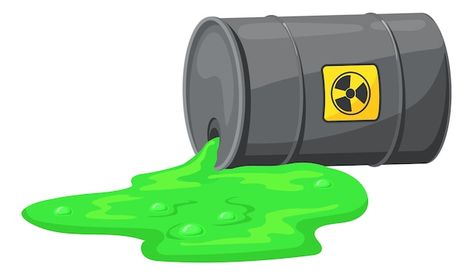 Spilled chemical barrel environment poll... | Premium Vector #Freepik #vector #oil-drum #radioactive #oil-barrel #toxic Toxic Barrel, Water Splash Vector, Environment Pollution, Human Vector, Hazard Sign, Paint Vector, Water Logo, Metal Barrel, Graffiti Style Art