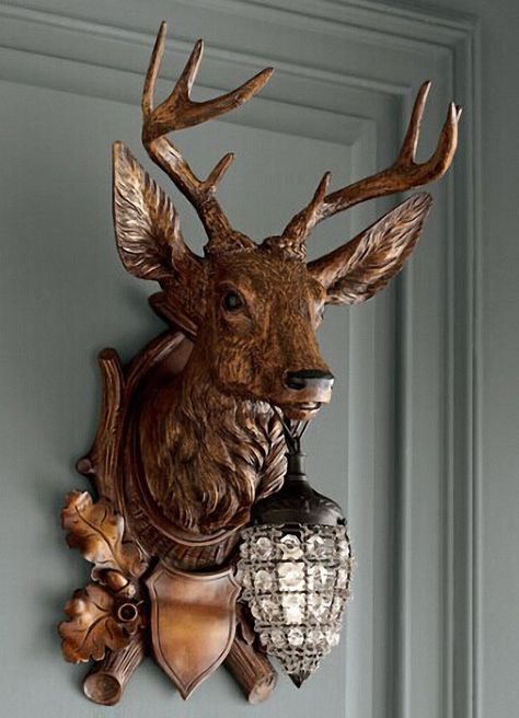 Antlers Lamp, Statement Lamps, Craftsman Interior Design, Deer Lamp, Antler Lamp, Rustic Family Room, Hotel Modern, Lamp Dining Room, Head Ornaments