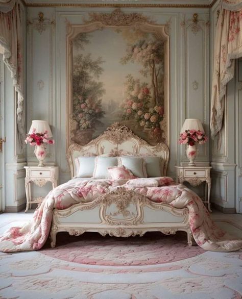 French Bedroom Decor, Vintage Inspired Bedroom, Romantic Bedroom Decor, Romantic Bedroom, Dream House Rooms, Elegant Bedroom, Dreamy Bedrooms, Home Cinema, Dream Room Inspiration