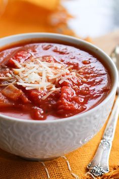 Chunky Tomato Basil Soup | theroastedroot.net #healthy #recipe #vegetarian… Chunky Tomato Soup Recipe, Chunky Tomato Soup, Gf Soups, Tomato Basil Soup Recipe, Vegetarian Recipes Lunch, Canned Tomatoes, 2024 Recipes, Roasted Tomato Soup, Basil Soup