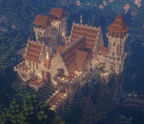 Minecraft Medieval Castle, Minecraft Medieval House, Minecraft Castle Designs, Minecraft Kingdom, Minecraft Steampunk, Rumah Minecraft Sederhana, Minecraft Mansion, Minecraft Structures, Bangunan Minecraft