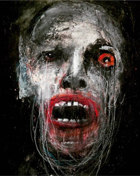 #darkportrait #darkpainting Horror Drawing, Dark Portrait, Oil Pastel Art, Abstract Faces, Pastel Drawing, Pastel Art, Art Portfolio, Funny Art, Horror Art