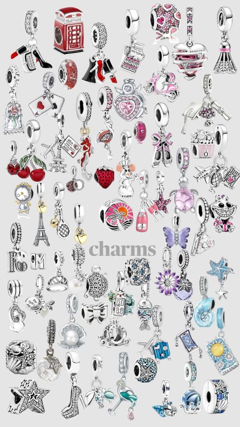 Pandora Charms Pink, Pandora Design, Nomination Charms, Pandora Bracelet Charms Ideas, Pandora Bracelet Designs, Pandora Bangle, Pandora Jewelry Charms, Jewelry Bracelets Silver, Jewelry Accessories Ideas