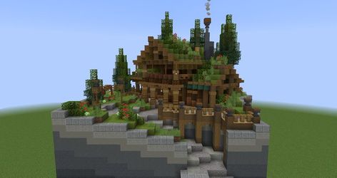 House On A Hill Minecraft, Minecraft House On Top Of Mountain, Pearlescentmoon Builds, Minecraft House On Hill, Pearlescentmoon Minecraft, Minecraft Hill House, Norwegian Homes, Minecraft Log Cabin, Underwater Base