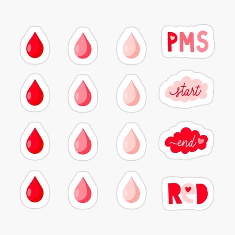 Period Tracker Stickers, Period Stickers, Cycle Stickers, Health Stickers, Exercise Quotes, Tracker Stickers, Agenda Stickers, Bujo Stickers, Stationery Obsession