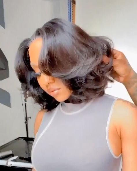 Natural Hair Bob, Hairstyle For Short, Trendy Bob, Pressed Natural Hair, Silk Press Natural Hair, Sassy Hair, Flat Iron Hair Styles, Hair Laid, Hair Ponytail Styles