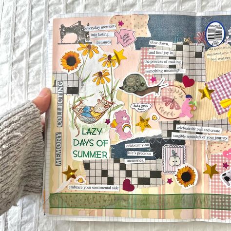 Summer Junk Journal, Commonplace Journal, Kawaii Journaling, Journal Things, Scrap Journal, Scrapbook Inspo, Journal Stuff, Personal Journal, Bujo Ideas