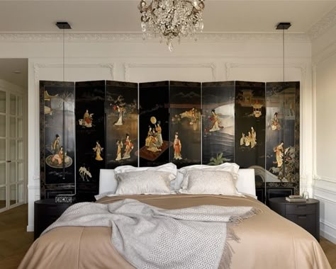 Bedroom Chinoiserie, Asian Bedroom Decor, Chinoiserie Interior, Asian Bedroom, Chinese Style Interior, Chinese Interior, Minimalist Bed, Asian Furniture, Bunk Bed Designs