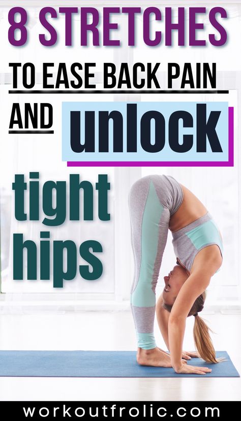 Best Exercise For Hips, Hip Flexor Exercises, Hip Pain Relief, Low Back Stretches, Back Stretches For Pain, Lower Back Pain Exercises, Yoga Kurse, Lower Back Pain Relief, Relieve Back Pain