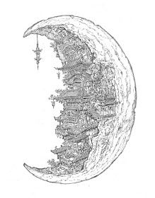 03-Jung-Min-Seub-Architecture-in-Super-Detailed-Fantasy-Drawings-www-designstack-co Kodama Tattoo, Arte Doodle, Fantasy Drawings, Architecture Drawing Art, Fantasy City, Tattoo Life, Arte Inspo, Fantasy Map, Art And Illustration