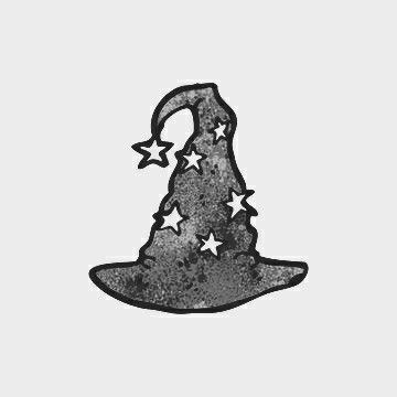 Cute Wizard Tattoo, Small Wizard Tattoo, Wizard Hat Illustration, Wizard101 Tattoo, Cute Wizard Drawing, Wizard Cat Tattoo, Wizard Hat Tattoo, Wizard Tatoos, Frog Wizard Tattoo