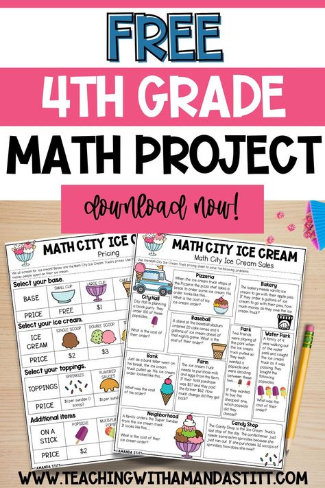 Download this free 4th grade math project that will engage your students and provide meaning around standards-based math skills. This Math City project includes activities for place value, operations and algebraic thinking, fractions, measurement, and geometry skills. Use this real world math project to teach students how math is used in the real world and to build problem solving skills. This activity includes a differentiation option and an activity for early finishers. Grab your free project! Math City, Third Grade Math Activities, Math Early Finishers, Math Activities Elementary, City Project, Algebra Activities, Algebraic Thinking, Fifth Grade Math, Upper Elementary Math