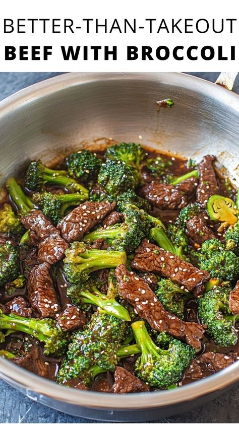 Skip the takeout and make this quick Beef With Broccoli recipe at home! Packed with tender beef and crisp broccoli in a savory sauce, it's perfect for dinner recipes or lunch ideas. Save this easy meal idea for a flavorful, healthier alternative to your favorite takeout! Beef Brocolli Recipe, Best Beef And Broccoli Recipe, Beef With Broccoli Recipe, Beef Recipe Ideas, Beef With Broccoli, Beef Broccoli, Healthy Beef, Broccoli Recipe, Beef And Broccoli