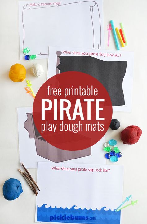 Free printable pirate themed play dough mats Pirate Playdough, Pirate Play, Playdoh Mats, Play Dough Mats, Pirate Activities, Dough Mats, Playdough Activities, Playdough Mats, Pirate Day