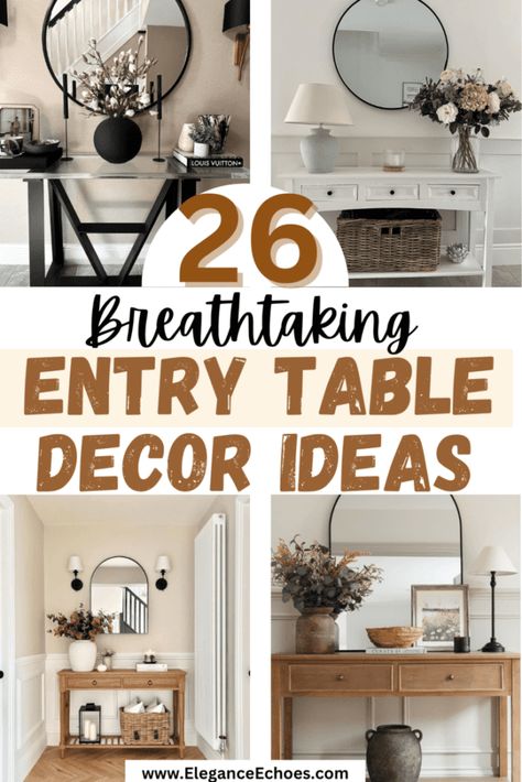 26 Stylish Console Table Decor Ideas to Transform Your Entryway Small Corner Entryway, Apartment Entryway Ideas Modern, Modern Console Table Decorating, Console Table Decorating Modern, Console Table Decorating Living Room, Entryway Console Table Decorating, Console Table Decorating Entryway, Little Apartment Ideas, Little Apartment Decor