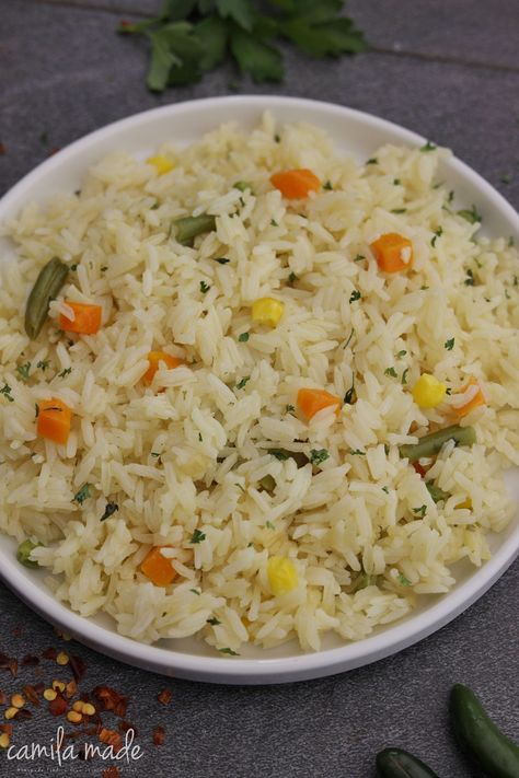 Mexican White Rice, Rice With Corn, White Rice Recipes, Mexican Rice Recipes, Vegetable Fried Rice, Vegetable Rice, Rice And Peas, Mexican Rice, Easy Mexican