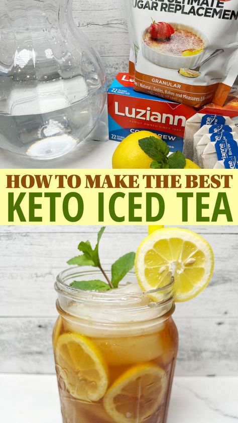 Low Carb Drinks, Iced Tea Recipes, Keto Drink, Ice Tea, Net Carbs, Best Tea, Tea Recipes, Iced Tea, Drinking Tea