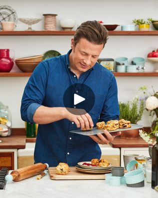 468K views · 13K reactions | How To Make Scones | Jamie Oliver | Easy, perfect scones that'll make you say 'I love you' after you eat them, too!! 😂❤️ jamieol.com/PerfectScones | By Jamie Oliver | Facebook Jamie Oliver Cottage Pie, Jamie Oliver Flatbread, Salmon Fish Cakes Jamie Oliver, Jamie Oliver Hot Cross Buns, Jamie Oliver Hodgepodge Pie, Perfect Scones, Mary Berry Cooks, Jaime Oliver, Chef Jamie Oliver