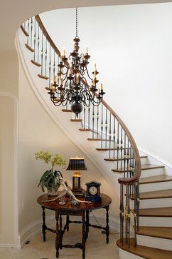 English Country House - traditional - staircase - philadelphia - Dewson Construction Company Mediterranean Staircase, Staircase Pictures, Round Stairs, Staircase Design Ideas, Traditional Staircase, House Staircase, Staircase Remodel, Country House Interior, English Country Style