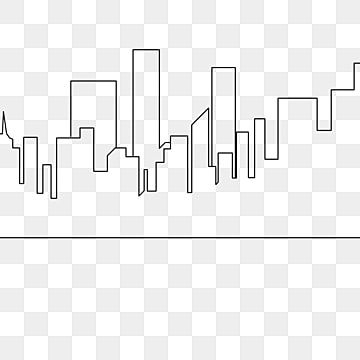 Building Line Drawing, Line Drawing Building, Sustainable Campaign, City Line Drawing, Building Outline, City Line Art, Abstract Buildings, Models Architecture, Simple Building