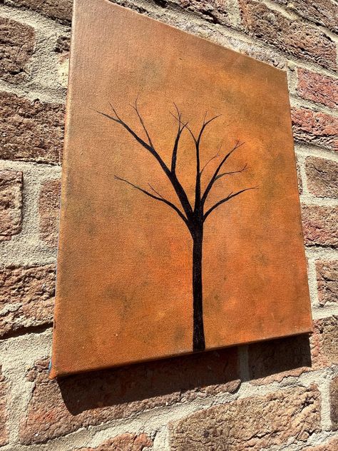 Paintings With Brown Backgrounds, Brown Paintings Easy, Brown Painting Ideas, Tree Art Painting, Abstract Tree Art, Brown Painting, Painting Nature, Painting Canvases, Color Swirl