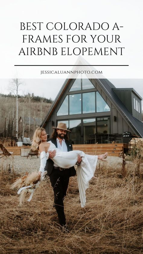 Elope at a Colorado A Frame Cabin // Colorado Elopement Locations // Jessica Luann Photo - Hey there, fellow A-Frame lovers! If you've reached this corner of the internet, you might share my passion for these charming cabins. And let me tell you, I'm head over heels for them! Get inspired by Airbnb elopement ideas, mountain elopement dress, Colorado elopement locations, and unique elopement activities. Book me for your Colorado elopement photos or micro wedding at jessicaluannphoto.com! Micro Wedding Activities, Airbnb Elopement Colorado, Colorado Airbnb, Idaho Springs Colorado, Colorado Elopement Locations, San Juan Mountains Colorado Elopement, Definition Of Cute, Colorado Christmas, Evergreen Colorado