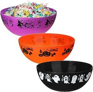 3 Stylish Halloween Candy Bowls: Orange, black, and purple, each with unique designs. Size: 25cm top diameter, 10cm height. Perfect for treats, fruits, parties. Vibrant Colors: Adorable Halloween patterns, brightening the atmosphere. Practical & Decorative: Ideal for trick-or-treating, serving, and decor. Classic Halloween Elements: Ghosts, witches, pumpkins, and more Halloween Candy Bowl, Chocolate Bowl, Halloween Elements, Party 2023, Classic Halloween, Halloween Party Diy, Halloween Party Supplies, Candy Holder, Candy Bowl