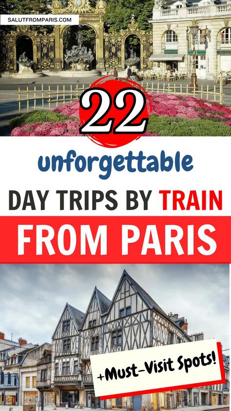 Visiting Paris in September? Don't miss the chance to explore beyond the city! Hop on a train and discover 22 of the best day trips from Paris, all accessible by rail. From the stunning fall foliage in the countryside to vibrant local markets in quaint towns, these trips are perfect for adding some adventure to your Parisian experience. Get inspired with your paris fall outfits and plan your perfect autumn day out! Day Trips From Paris, Paris Trip Planning, Paris Packing List, Paris In September, Paris Packing, Train Trips, Paris Tips, Day Trip From Paris, Paris Itinerary