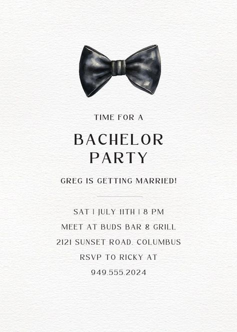 Quite the gentleman - bachelor party invitation  #invitations #printable #diy #template #Bachelor Bosses Day Cards, Party Invitation Design, Bachelor Party Invitations, Butterfly Birthday Cards, Teacher Appreciation Cards, Greetings Island, Party Invite Design, Thanksgiving Invitation, Family Cards