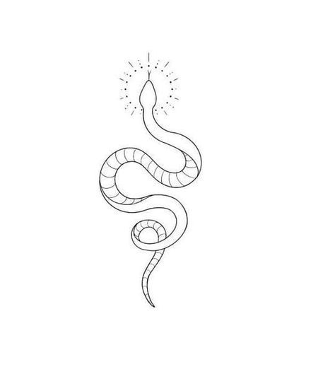 Snake Outline Tattoo Simple, Snake Tattoos Small Simple, Snake Outline Drawings, Snake Mini Tattoo, Fine Line Snake Tattoo Design, Snake Tattoo Linework, Snake Template Free Printable, Small Snake Drawing, Snake Simple Tattoo