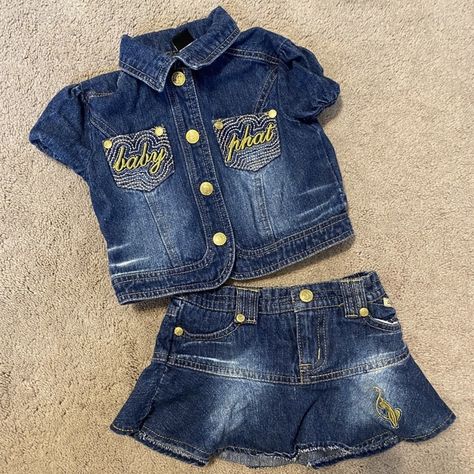 2000s Childhood Clothes, Baby Phat 2000s Outfit, 2000s Kid Clothes, Y2k Baby Clothes, 2000s Baby Clothes, 2000s Kids Clothes, Build A Bear Outfits, 2000s Outfit, Kid Outfits