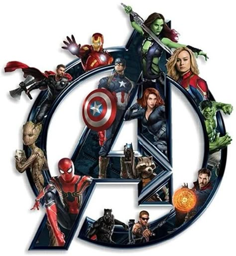 Avengers Wall, Avengers Theme, Avengers Cartoon, Avengers Logo, Bedroom Decals, Avengers Birthday, Marvel Characters Art, Avengers Wallpaper, Anime Tshirt