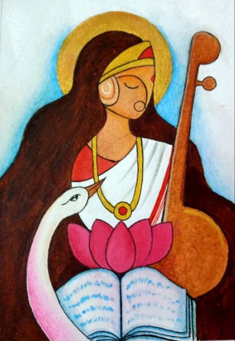 Saraswati Drawing, Saraswati Mata, Abstract Drawing, Hello Lovely, Subscribe To My Channel, Abstract Drawings, Like And Subscribe, Coming Soon, Art Pieces