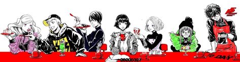 Persona Twitter Header, Persona Wallpaper Desktop, Persona Widgets, Persona 4 Banner, Persona Header, Persona 5 Header, Persona 5 Official Art, Persona Banner, Persona 5 Mementos Mission