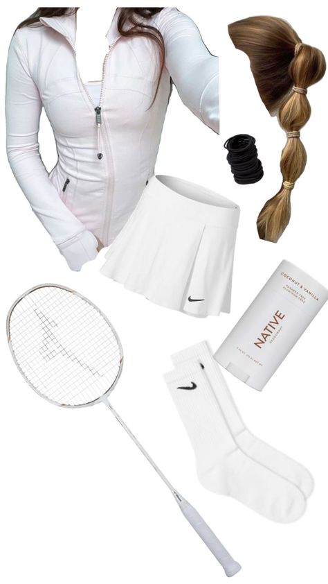 Cute badminton outfit #badminton Outfit Badminton, Badminton Outfit, Women's Badminton, Soccer Outfits, Cute Fits, Badminton, Connect With People, Your Aesthetic, Creative Energy