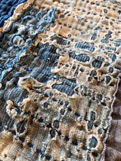 Big Blue Boro – The Ardent Thread Inferno Dante, Japanese Boro Textiles, Western Quilts, Sashiko Boro, Boro Stitching, Denim Repair, Textile Art Embroidery, Denim Art, Make Do And Mend