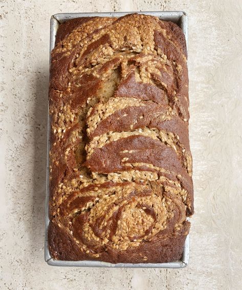 Maple Tahini Swirl Banana Bread Tahini Banana Bread, Eden Eats, Tahini Recipe, Make Banana Bread, Incredible Recipes, Cooked Veggies, Food Test, Baking Sweets, Kid Friendly Meals