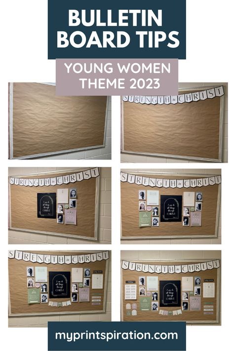 Minimal Bulletin Board Ideas, Lds Yw Bulletin Board Ideas, Lds Seminary Bulletin Board Ideas, Womens Ministry Bulletin Board Ideas, Young Women Bulletin Board 2024, Lds Ward Bulletin Board Ideas, Lds Bulletin Board Ideas Ward, Lds Primary Bulletin Board 2023, Relief Society Bulletin Board Ideas 2023